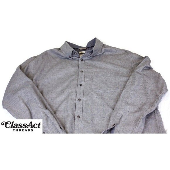 Jos A Bank 1905 Mens Long Sleeve Gray Cotton Tailored Fit Sz XL - Picture 2 of 9